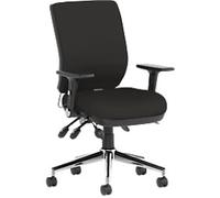 dynamic Stevia Operator Chair Synchro Tilt Fabric Height-Adjustable Armrest Black 150 kg Chiro 650 x 590 mm