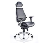 dynamic Stevia Posture Chair Synchro Tilt Bonded leather Optional Armrest Black 150 kg Chiro Plus Ultimate 710 x 690 x 1,220 mm