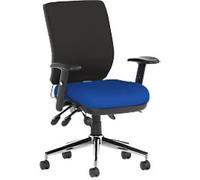 dynamic Stevia Posture Chair Synchro Tilt Fabric Height-Adjustable Armrest Black, Blue 110 kg Chiro 650 x 590 x 900 mm