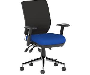 dynamic Stevia Posture Chair Synchro Tilt Fabric Height-Adjustable Armrest Black, Blue 110 kg Chiro 650 x 590 x 900 mm