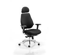 dynamic Stevia Posture Chair Synchro Tilt Fabric Optional Armrest Black 150 kg Chiro Plus Ultimate 710 x 690 x 1,220 mm