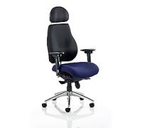 dynamic Stevia Posture Chair Synchro Tilt Fabric Optional Armrest Black, Blue 150 kg Chiro Plus Ultimate 710 x 690 x 1,220 mm