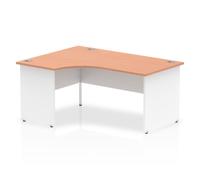 Impulse Panel End 1800 Left Hand Crescent Desk Beech Top - TT000033