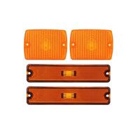 Dynamic Turn Signal For Jeep For Wrangler YJ 1987-1995 Turn Signal Light Cover Yellow Car Front Bumper Side Marker Light Cover 56001378 56001424 Reverse Indicator