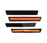 Dynamic Turn Signal Light 4Pcs Smoked Lens Amber Front Red Rear LED Side Marker Light For Dodge For Challenger R T Scat Pack Widebody 2018-2023
