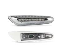 Dynamic Turn Signal Light For BMW E60 E61 E90 E91 E92 E93 E81 E82 E88 E46 X3 E83 E87 2PIECE LED Normal Flash Turn Signal Amber Side Marker Indicator Light Turn Signal Light(Clear lens)
