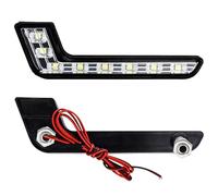 Dynamic Turn Signal Light Pair Universal Daytime Running Light 8LED SMD 12V L-Shaped 7-Style DRL White Bright Front Bumper Driving Fog Lamp Car Side Turn Signal Lights