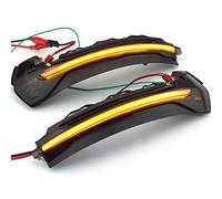 Dynamic Turn Signal Light Rearview Mirror Smoked Lens Turn Signal Indicator Light LED Turn Singal Blinker Light Compatible with Audi A3 8V S3 RS3 2013-2018