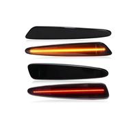 Dynamic Turn Signal Light Smoked Lens Amber Front Red Rear LED Side Marker Light Assembly For Chevy For Corvette C6 2005 2006 2007 2008 2009 2010 2011 2012 2013(Front andRear)