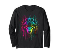 Dynamic Vibrant Wolf Long Sleeve T-Shirt