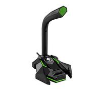 Dynamic Wired Game Condenser Microphone Studio Gaming 360 PC Microphone for Computer Desktop Professional Dual Mic LED (Color : D)