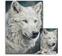 Dynamic Wolf Power Artwork 1000Piece Jigsaw Puzzles for Adults Jigsaw Puzzles Perfect for Family Fun on Christmas Thanksgiving BirthdaysEaster 1000 PCS(75x50cm)