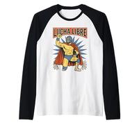 Dynamic Wrestler mask Inspired by Mexican Tradition Raglan Baseball Tee
