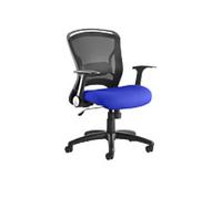 dynamic Zeus Operator Chair Basic Tilt Fabric Optional Armrest Height-Adjustable Seat Black, Blue 125 kg Zeus 670 x 670 x 910 mm
