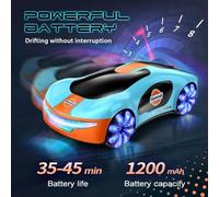 Dynamically Designed RC Drift Vehicle Equipped with Advanced Features for Ultimate Interactive Entertainment Experience (Blue Orange1)