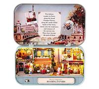 Dynamicoz DIY Dollhouse Kit, Miniature 3D Theater Retro Tin Box, 3 Theme Theatre Models?Creative DIY Craft Building Set?Christmas And Birthday Idea Gift Box Theatre