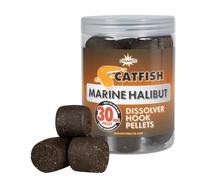 Dynamite Catfish Marine Halibut Dissolver Hook Pellets 30mm, Catfish Bait, Hair Rig, Hookable Texture, Fast Dissolve, Attractor Blend of Marine Halibut Pellets, Code DY860.