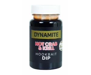Dynamite Baits Hot Crab & Krill Hookbait Dip, 100 ml Fishing Bait Attractant