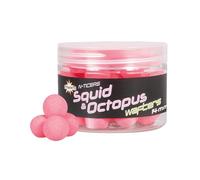 Dynamite N-Ticers Squid & Octopus Wafters 14mm, Fluro Pink, Includes Black Pepper Essential Oil, Long Term Attractor Release, Needle Friendly Texture.