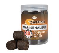 Dynamite Catfish Marine Halibut Dissolver Hook Pellets 30mm, Catfish Bait, Hair Rig, Hookable Texture, Fast Dissolve, Attractor Blend of Marine Halibut Pellets, Code DY860.