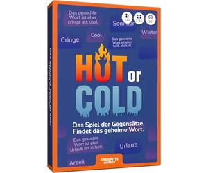 DYNAMITE GAMES Hot or Cold - The Game of Opposites - Finding the Secret Code Word - Are You on a Wavelength? Card Game for Adults & Teenagers - 2-16 Players - From 12 Years