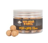 Dynamite Hot & Crab & Krill Pop-Ups 15mm, Super Buoyant Boilies, Resilient Hook Bait.
