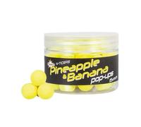 Dynamite N-Ticers Pineapple and Banana Pop-Ups 15mm, Super Buoyant Hi-Vis Pop-ups, Highly Flavoured, Ideal for Ronnie and Chod Rigs, Long Term Attractor Release.
