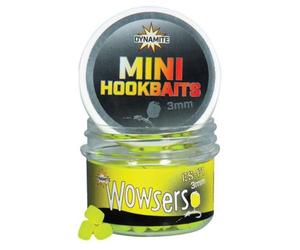Dynamite Wowsers Mini Hookbaits Yellow 3mm, x2 Pots, Critically Balanced, High Visibility, Perfect for Bait Spike or Banding, Code DY1559.