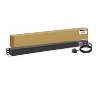 Dynamode 12 Way Extension Lead Power Strip - 13A Multi Plug Switched Power Distribution Unit (PDU) Rack Mount Charging Station with 1.8M Cord Cable for Home Office Server Cabinet with Surge Protection