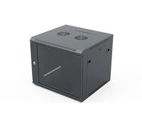 DYNAMODE 18U 19-Inch Wall Mount Network Cabinet - 600×600mm Deep Server Rack Enclosure with Lockable Glass Door, Ventilation & EziMount Installation - Black EcoNetCab