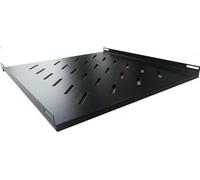 Dynamode 1U Fixed Vented Rack Shelf - 19-Inch Server Cabinet Shelf for 550mm Deep Eco NetCab Wall Enclosures - 50kg Load, Black