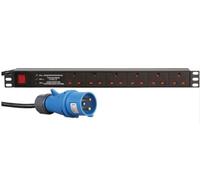 Dynamode 6 Way PDU Extension Lead - 13A Multi Plug Switched Power Distribution Unit (PDU) Rack Mount with 1.8M 16AMP commando input cable, for Home/Office 19 Inch - Power Strip with Surge Protection