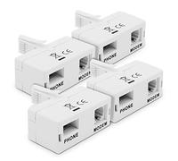 Dynamode ADSL Micro filter and Splitter Adapter For Broadband, Tiscali, Sky, Talktalk, Orange, O2 Modem, Router, DECT, PABX, Phone Systems, Home and Office, Plug n' Play