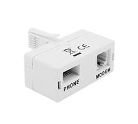 Dynamode ADSL Micro filter and Splitter Adapter For Broadband, Tiscali, Sky, Talktalk, Orange, O2 Modem, Router, DECT, PABX, Phone Systems, Home and Office, Plug n' Play