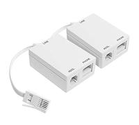Dynamode ADSL Micro filter and Splitter Adapter For Broadband, Tiscali, Sky, Talktalk, Orange, O2 Modem, Router, DECT, PABX, Phone Systems, Home and Office, Plug n' Play