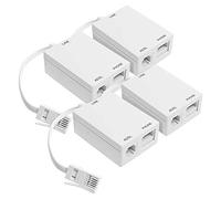 Dynamode ADSL Micro filter and Splitter Adapter For Broadband, Tiscali, Sky, Talktalk, Orange, O2 Modem, Router, DECT, PABX, Phone Systems, Home and Office, Plug n' Play