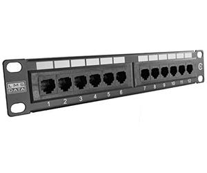 DYNAMODE DYNA-PPAN-12-10 LMS DATA 12 Port Cat5E Patch Panel for 10-Inch Enclosure