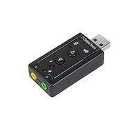 Dynamode USB-SOUND7, Portable USB Sound Card For Enhanced Media Experience- 7.1 Surround Sound, Deep Bass Sound, Compatible With Windows,Mac, Linux (BLACK)