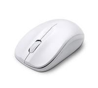 Dynamode Wireless Mouse with Mini USB Receiver - Optical Cordless Mouse for Laptop, Computer, Macbook, Gaming, Working - 2.4Ghz Small Silent White Portable Mouse Up To 10m with USB Adaptor