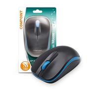 Dynamode Wireless Mouse with Mini USB Receiver - Optical Cordless Mouse for Laptop, Computer, Macbook, Gaming, Working - 2.4Ghz Small Silent Black/Blue Portable Mouse Up To 10m with USB Adaptor