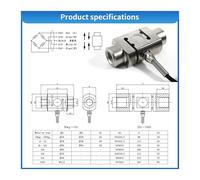 Dynamometer Digital Force Gau with S Load Cell,Push Pull Gau Dynamometer,Peak/Track Mode, ± 0.05% F.S Accuracy N/kg/Lb/oz.(0-2000KG)