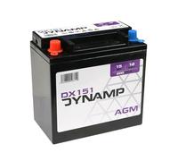 Dynamp AGM Auxiliary Battery, 12V, 15Ah, 200CCA, 4.80 kg, 150 x 85 x 145 mm, Small Taper Post Terminal
