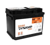 Dynamp DA60 AGM Stop-Start Car Battery 12V 60Ah 680CCA - Type 027, 242 × 175 × 190 mm, High Performance AGM Automotive Battery