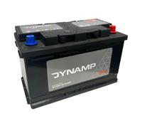 Dynamp DB80 EFB Start-Stop Car Battery 12V 80Ah 730CCA - Type 115, 317 × 175 × 190 mm, Enhanced Flooded Battery for Start-Stop Vehicles