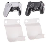Dynas Compatible PS4 & PS5 Controller Wall Mount Holder (2 Pack) - Compatible Playstation Controller Holder (White)
