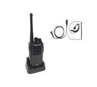 Dynascan L88 + Hook earpiece for Kenwood 8-channel PMR446 unlicensed walkie talkies, rugged, push-button selector with PTT hook earphone