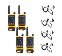 Pack Dynascan P19 + 2 cases with clip Pair of PMR-446 walkie-talkies with case and a range of up to 10 km, durable, and 2 cases for comfortable