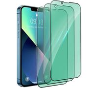 DYNASCO 3 Pack Anti-Blue Light Screen Protector for iPhone 13, Green Light Eye Protection 9H Tempered Glas Film for iPhone 13 6.1" Anti-Shatter, Anti-Scratch, Blocks Harmful Blue Light