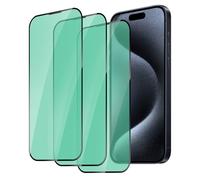DYNASCO 3 Pack Anti-Blue Light Screen Protector for iPhone 15 Plus, Green Light Eye Protection 9H Tempered Glas Film for iPhone 15 Plus 6.7" Anti-Shatter, Anti-Scratch, Blocks Harmful Blue Light