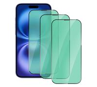 DYNASCO 3 Pack Anti-Blue Light Screen Protector for iPhone 16, Green Light Eye Protection 9H Tempered Glas Film for iPhone 16 6.1" Anti-Shatter, Anti-Scratch, Blocks Harmful Blue Light